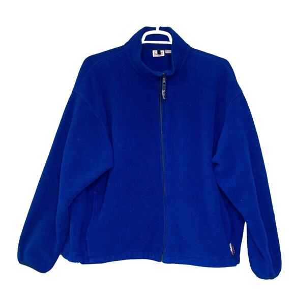 Woolrich blue fleece zip long sleeves jacket size 2X - Picture 1 of 7